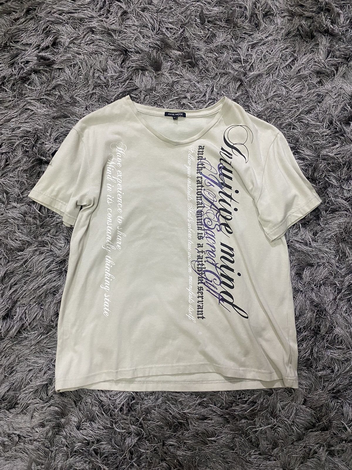image of If Six Was Nine x Le Grande Bleu L G B Avail Mode Poem Quotes Tee in Off White (Size Large)