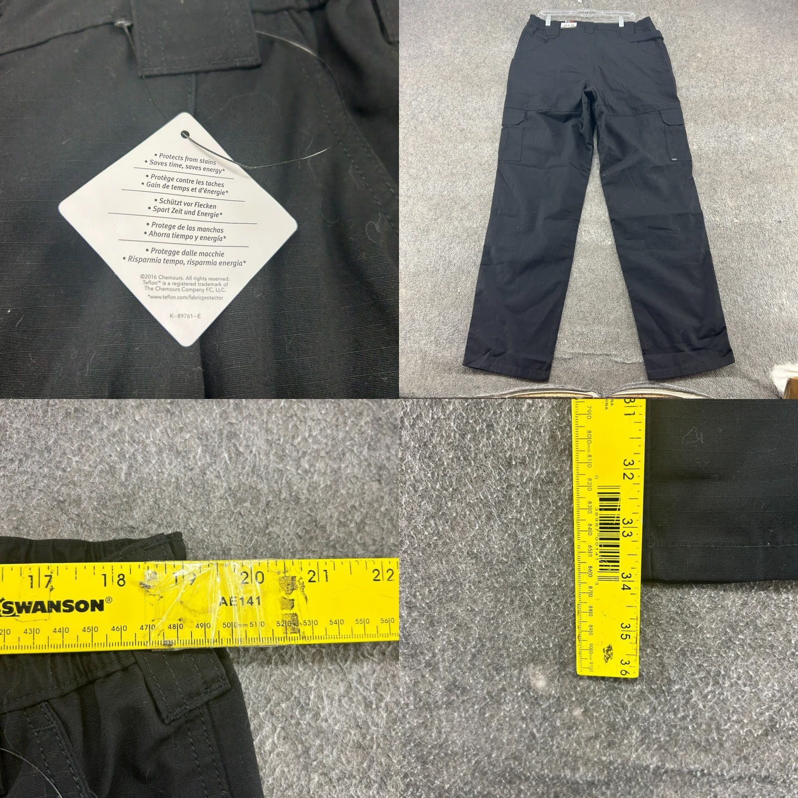 Vintage 5.11 Tactical Pants Mens 38x34 Black Cargo Regular Ripstop Cotton Utility Combat Pants Size US 38 / EU 54 - 8 Thumbnail
