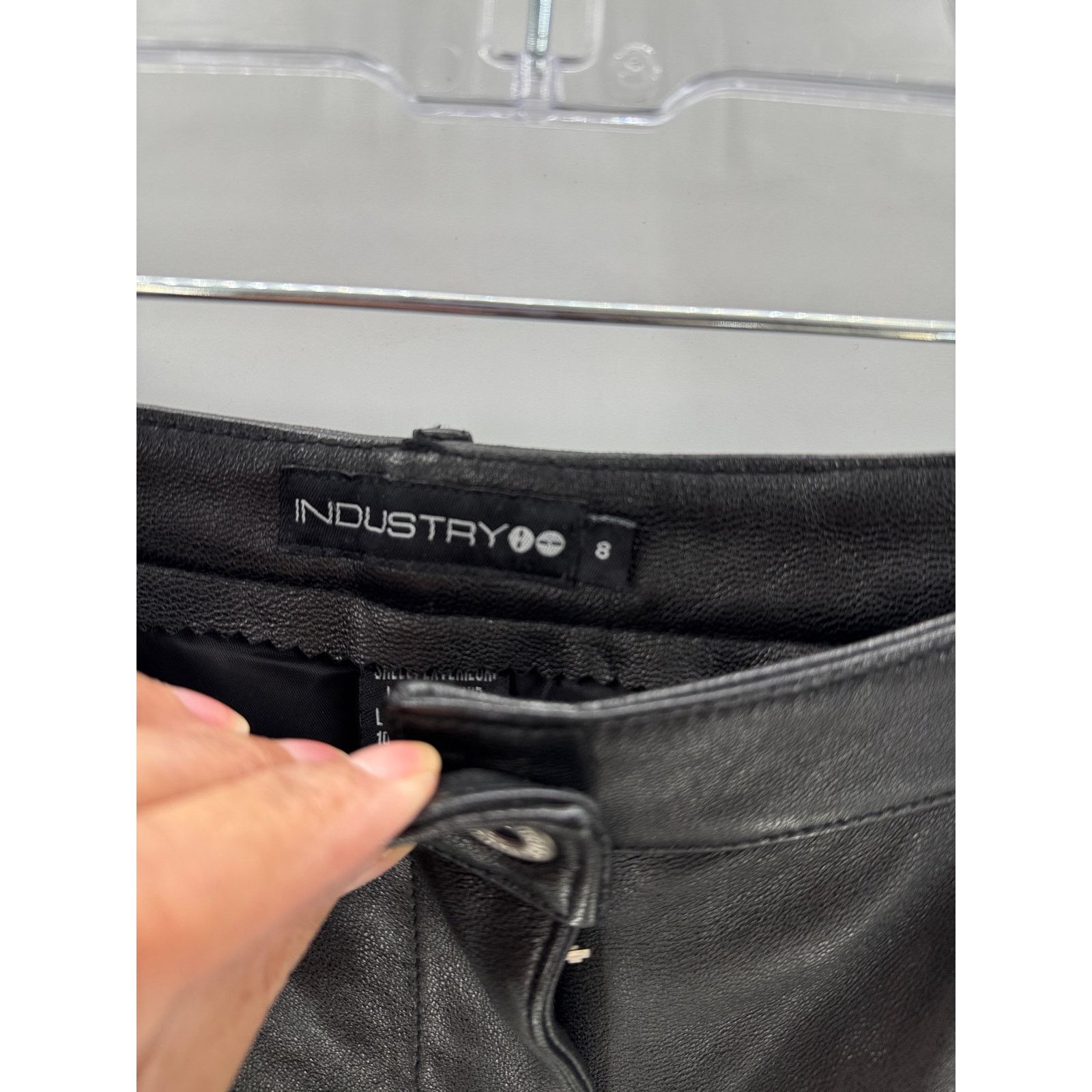 Other Industry black leather high waisted bootcut pant size 8 Size 30" / US 8 / IT 44 - 5 Thumbnail