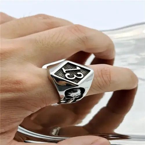 Jewelry × Vintage Solid Skull 13 Ring Size ONE SIZE - 4 Thumbnail