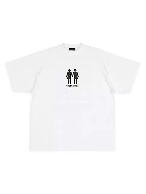 Balenciaga o1bcso1str0125 Pride 22 T-Shirt Oversized in White Size US XL / EU 56 / 4 - 1 Thumbnail