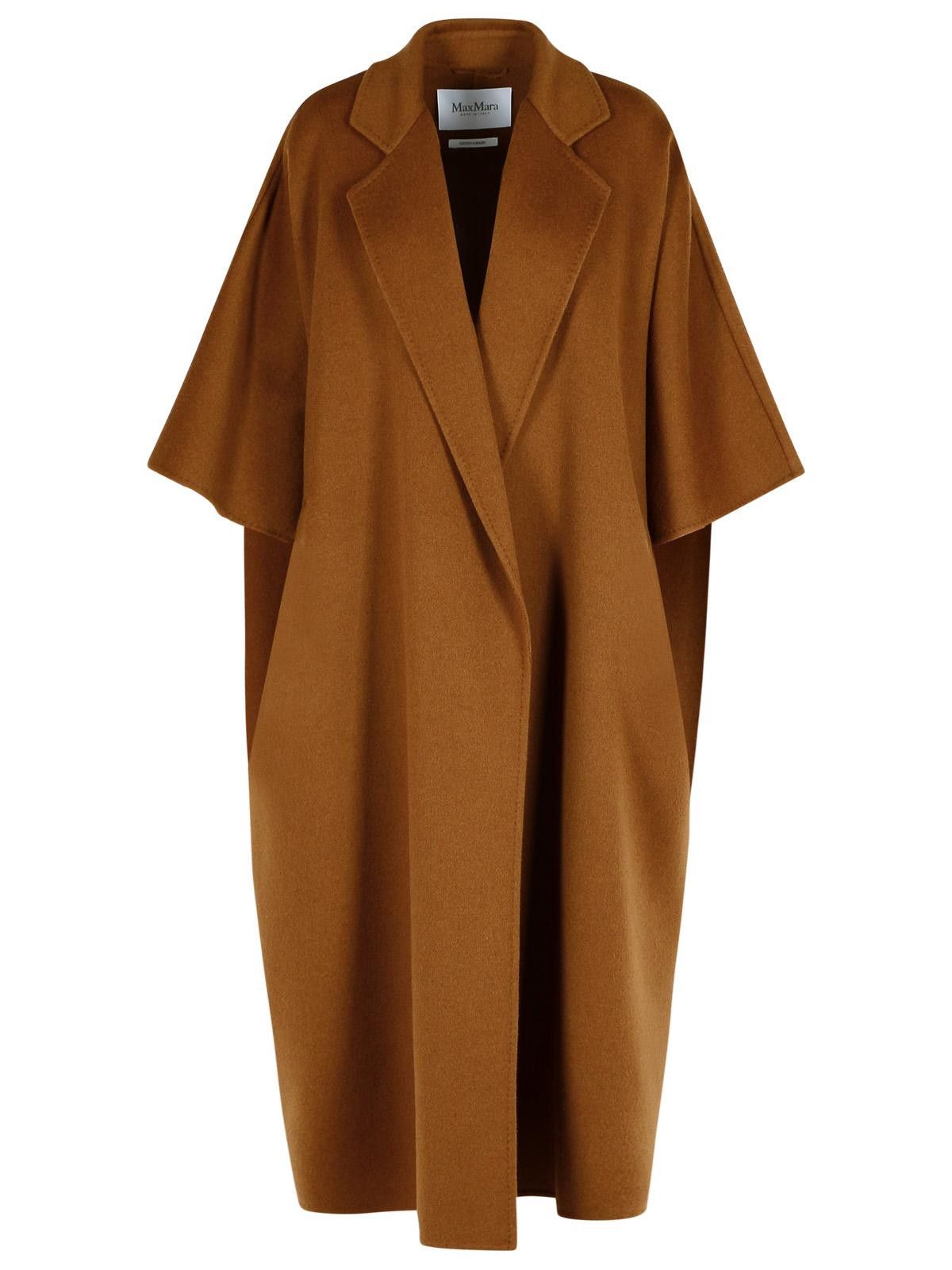 Max Mara MAX MARA 'Gitano' Brown Camel Wool Coat Size L / US 10 / IT 46 - 1 Thumbnail