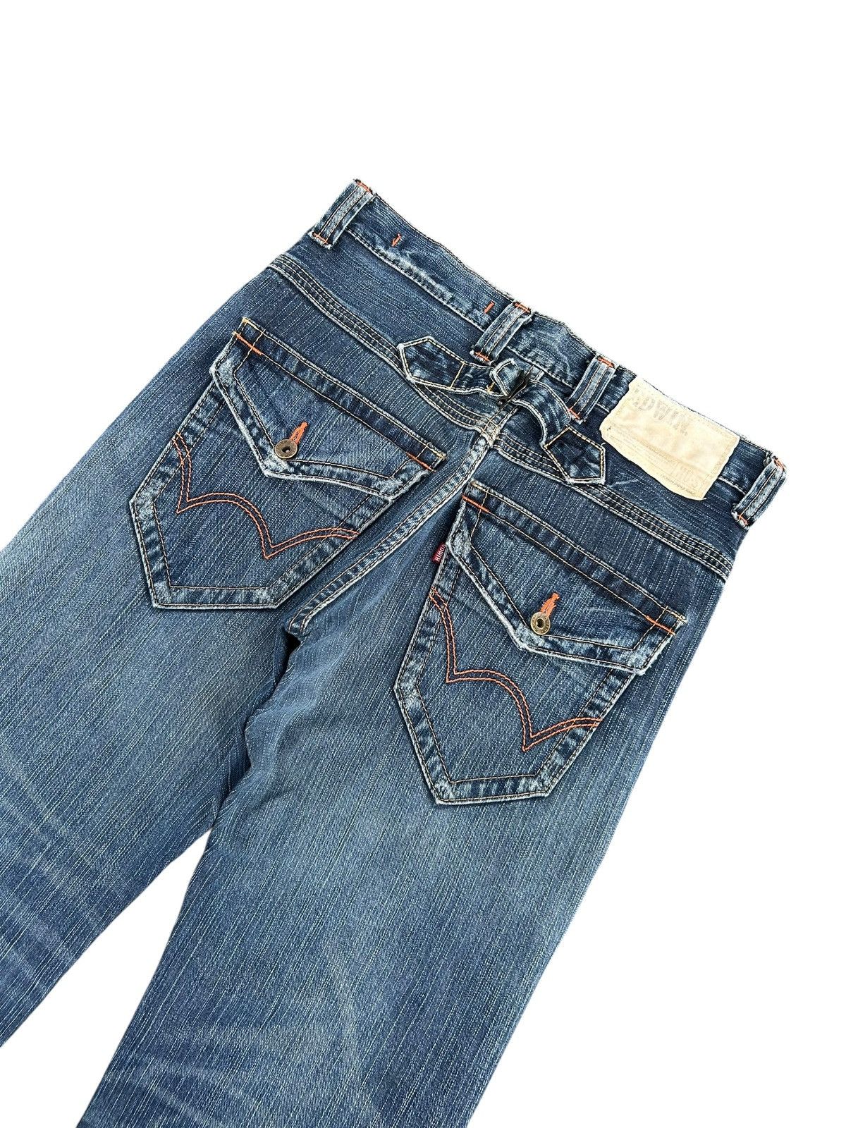 Kapital Flare Vintage Edwin Buckle Back Distressed Denim Jeans Size US 31 - 4 Thumbnail