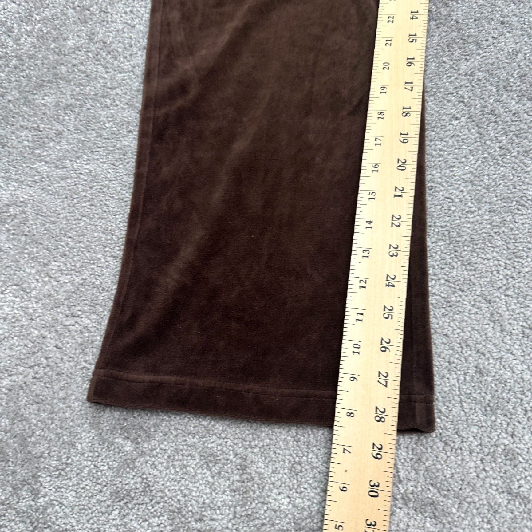 Charter Club Charter Club Sweatpants Velour Wide Leg Womens Large Brown 36x28 Pull On Casual Size 36" / US 14 / IT 50 - 7 Thumbnail