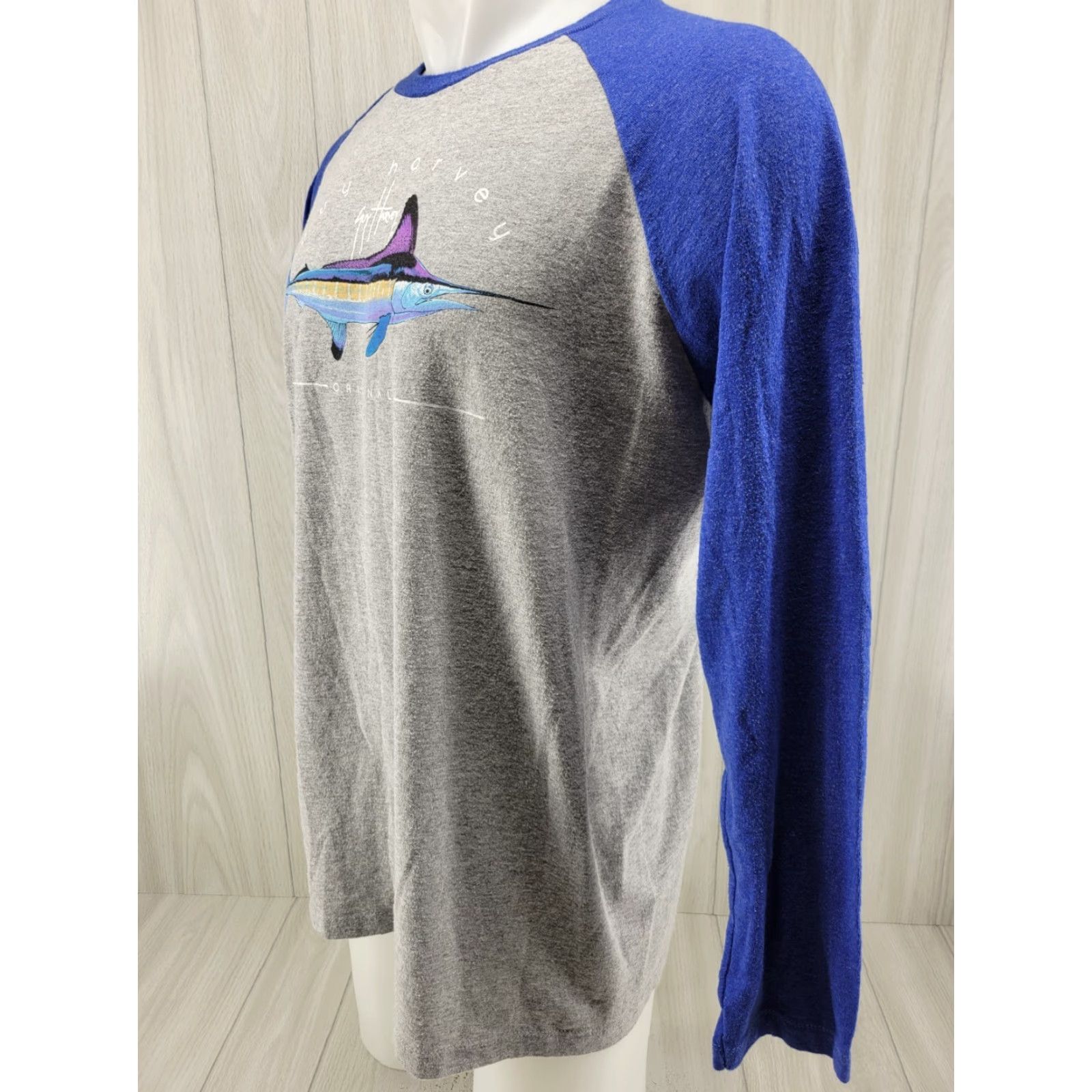 Guy Harvey VINTAGE Guy Harvey Shirt Adult Large Gray & Blue Modern Fit Long Sleeve Mens Size US L / EU 52-54 / 3 - 3 Thumbnail
