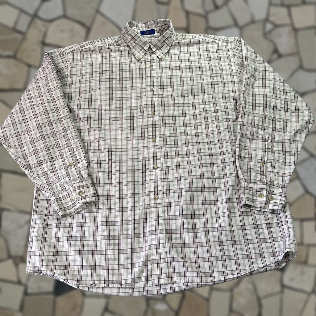 Pendleton Pendleton Shirt Mens XL White Red Plaid Button Down Long Sleeve 100% Cotton Size US XL / EU 56 / 4 - 1 Thumbnail