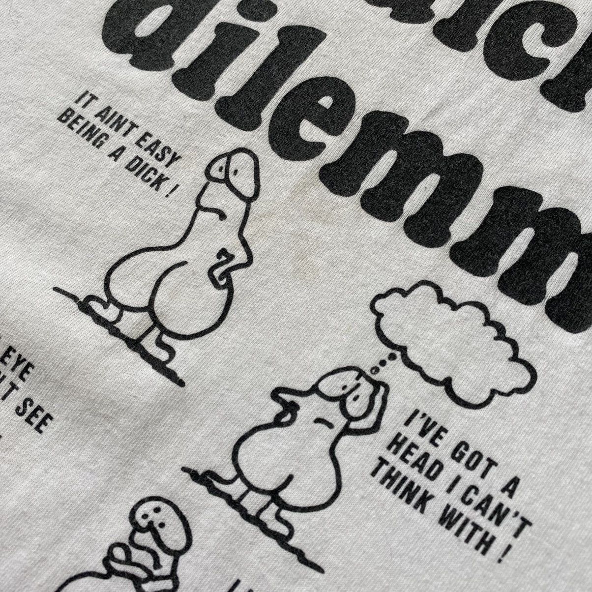Vintage Vintage Humor A Dicks Dilemma Big Logo graphic 90’s tee Size US XL / EU 56 / 4 - 5 Thumbnail