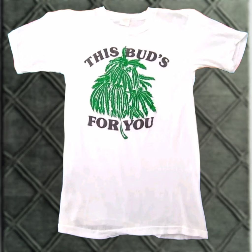 Vintage VINTAGE This Bud's For You Shirt Marijuana Pot Single Stitch 70s 80s Hippy S/M White Size US S / EU 44-46 / 1 - 1 Thumbnail