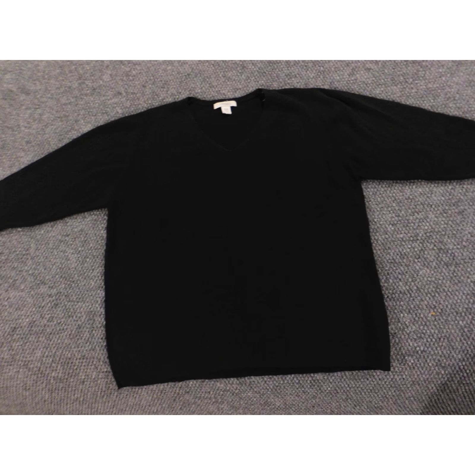 Vintage Dressbarn Sweatery Womens 14 Black Pullover Knit Casual Chunky-Knit Regular Sleeve Long Round Neck Stretch Size XL / US 12-14 / IT 48-50 - 2 Thumbnail