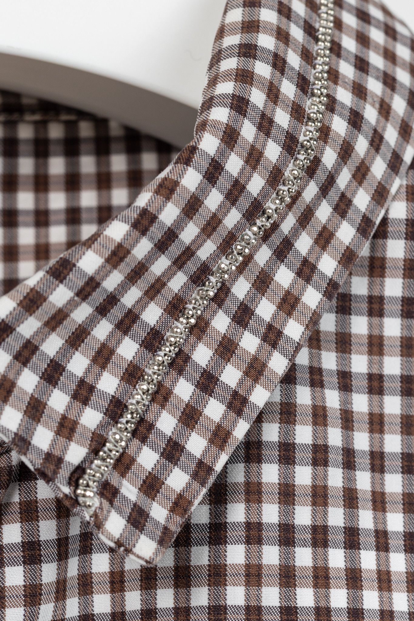 Brunello Cucinelli Brunello Cucinelli Gingham Cotton Monili Button Shirt Size M / US 6-8 / IT 42-44 - 6 Thumbnail