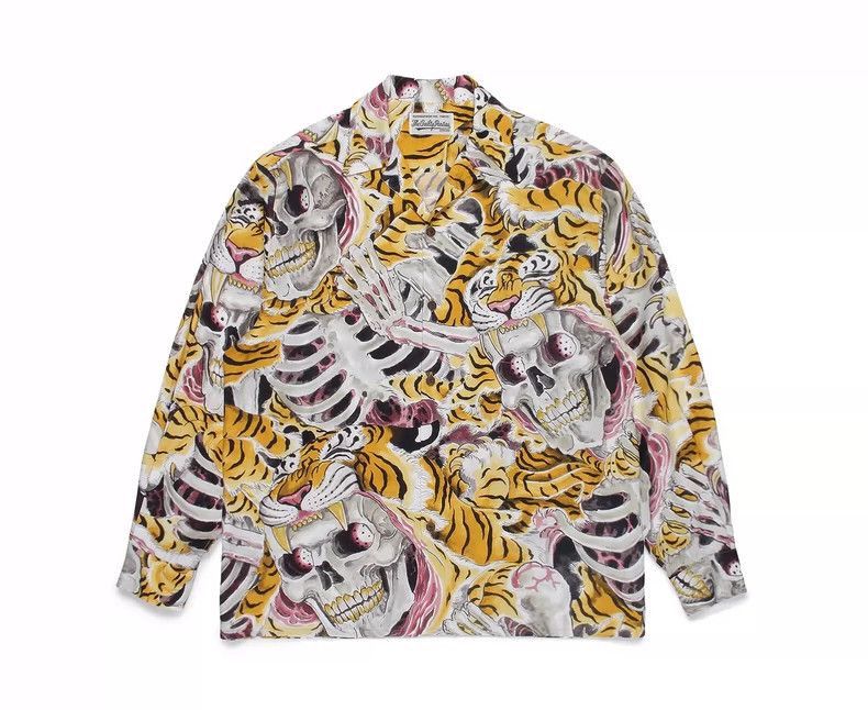 Wacko Maria Wacko Maria Long Sleeve Shirt with Tiger Design- DMC-2508 Size US XS / EU 42 / 0 - 2 Thumbnail