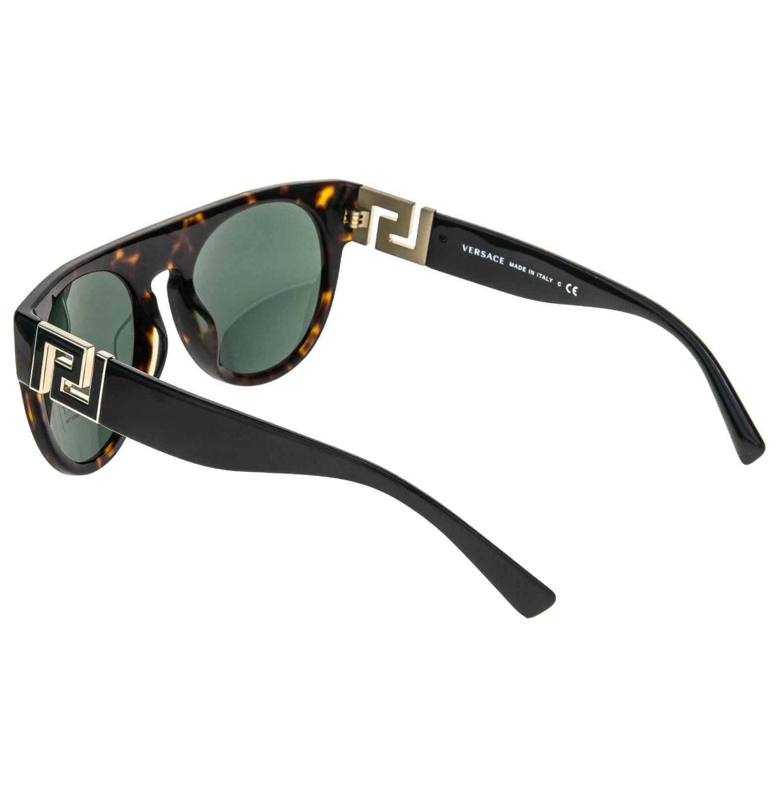 Versace VERSACE VE4333A 4333 Greca Round Bold Sunglasses Black Size ONE SIZE - 9 Thumbnail