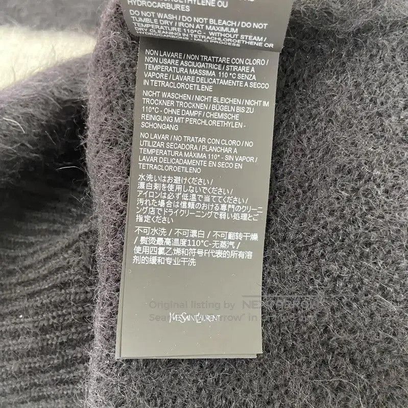 Yves Saint Laurent YSL Large Black Mohair Long Sleeve Knit Sweater . Size XL / US 12-14 / IT 48-50 - 9 Thumbnail
