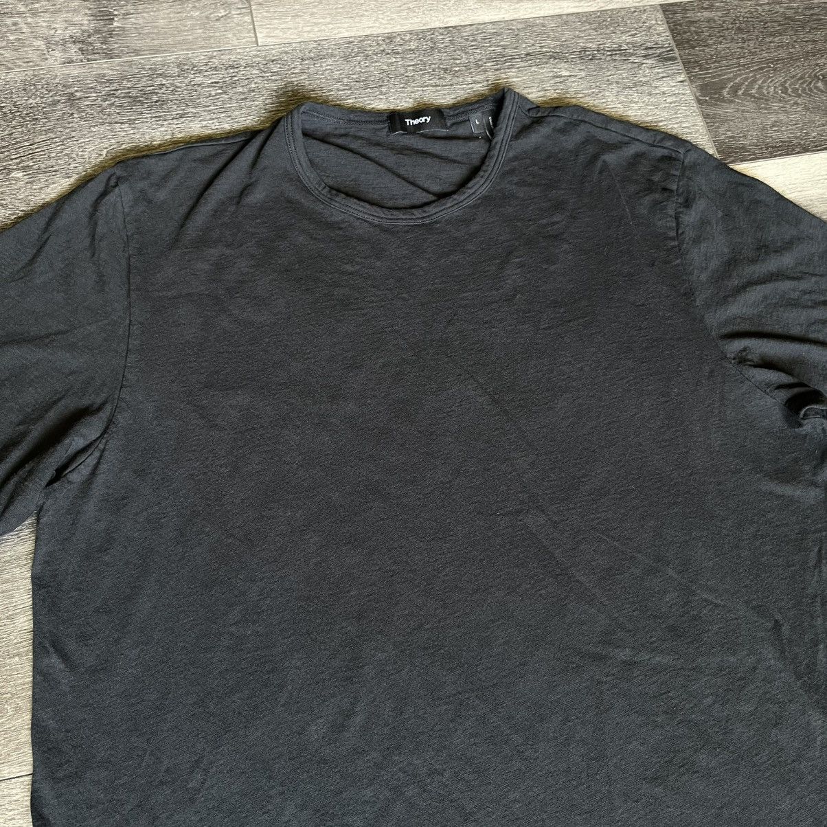 Theory Theory Essential Black Blank Pima Cotton Tee Shirt Size US L / EU 52-54 / 3 - 5 Thumbnail