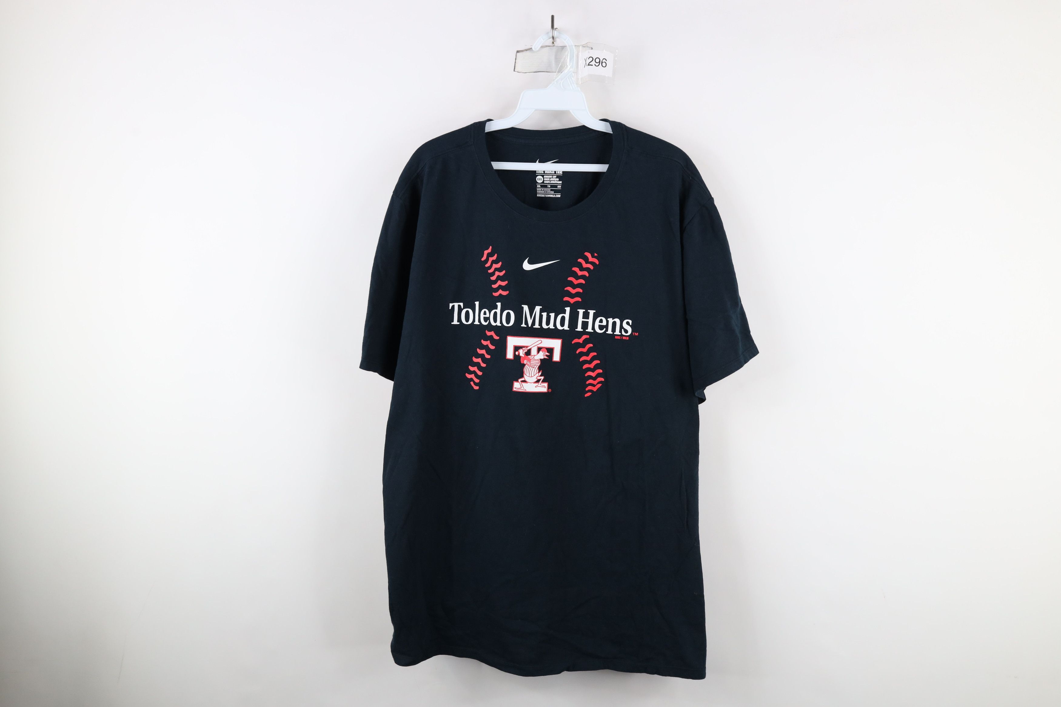 Nike × Vintage Nike League Baseball Toledo Mud Hens Short Sleeve T-Shirt Size US XXL / EU 58 / 5 - 1 Thumbnail