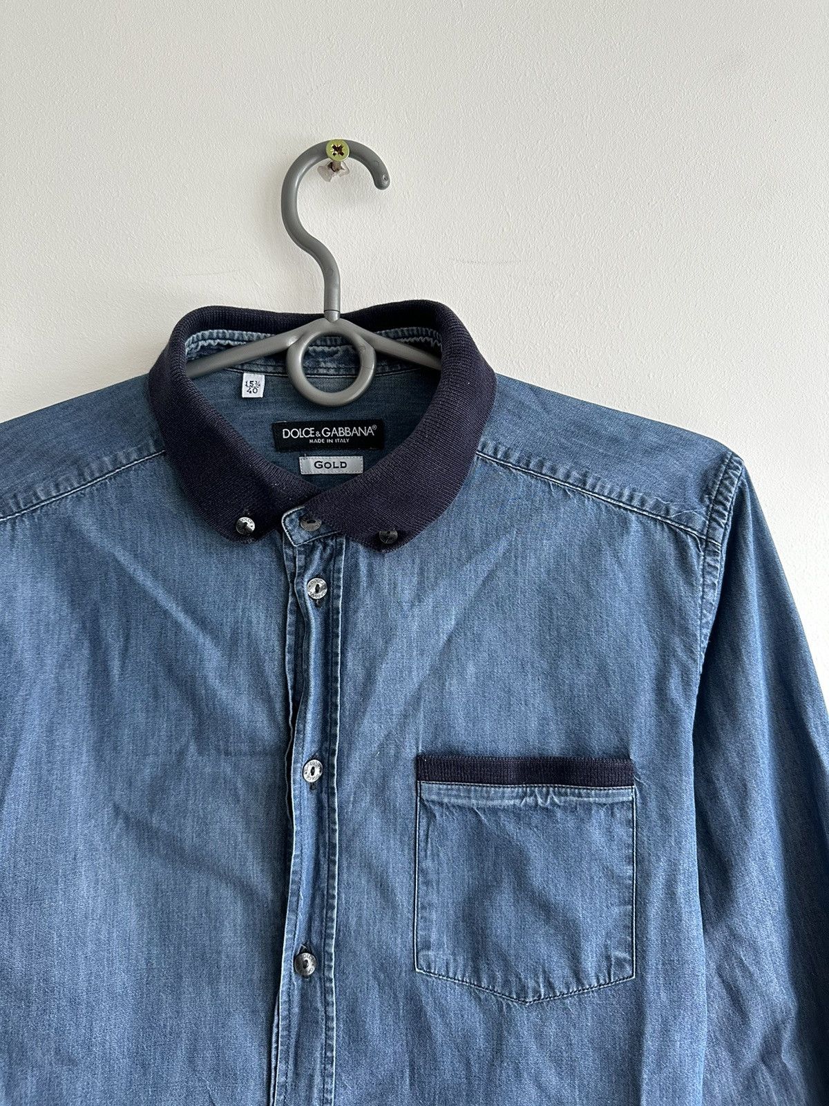 Dolce & Gabbana Dolce & Gabbana Gold Long Sleeve Shirt Button Up Size 40 Size US M / EU 48-50 / 2 - 4 Thumbnail