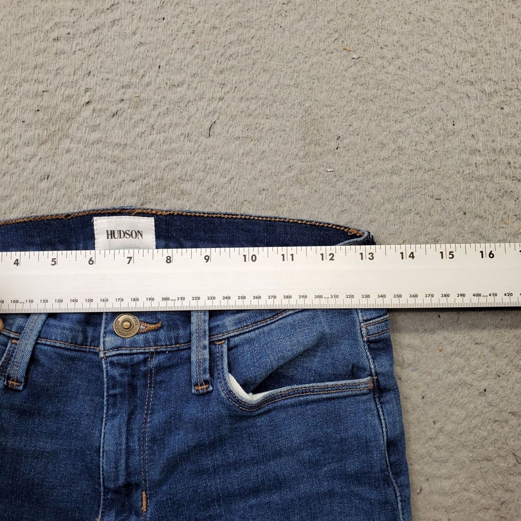 Hudson Hudson Skinny Jeans Women's 26 Blue Denim Cotton Natalie Cas Flat Front Jeans Size 26" / US 2 / IT 38 - 6 Thumbnail