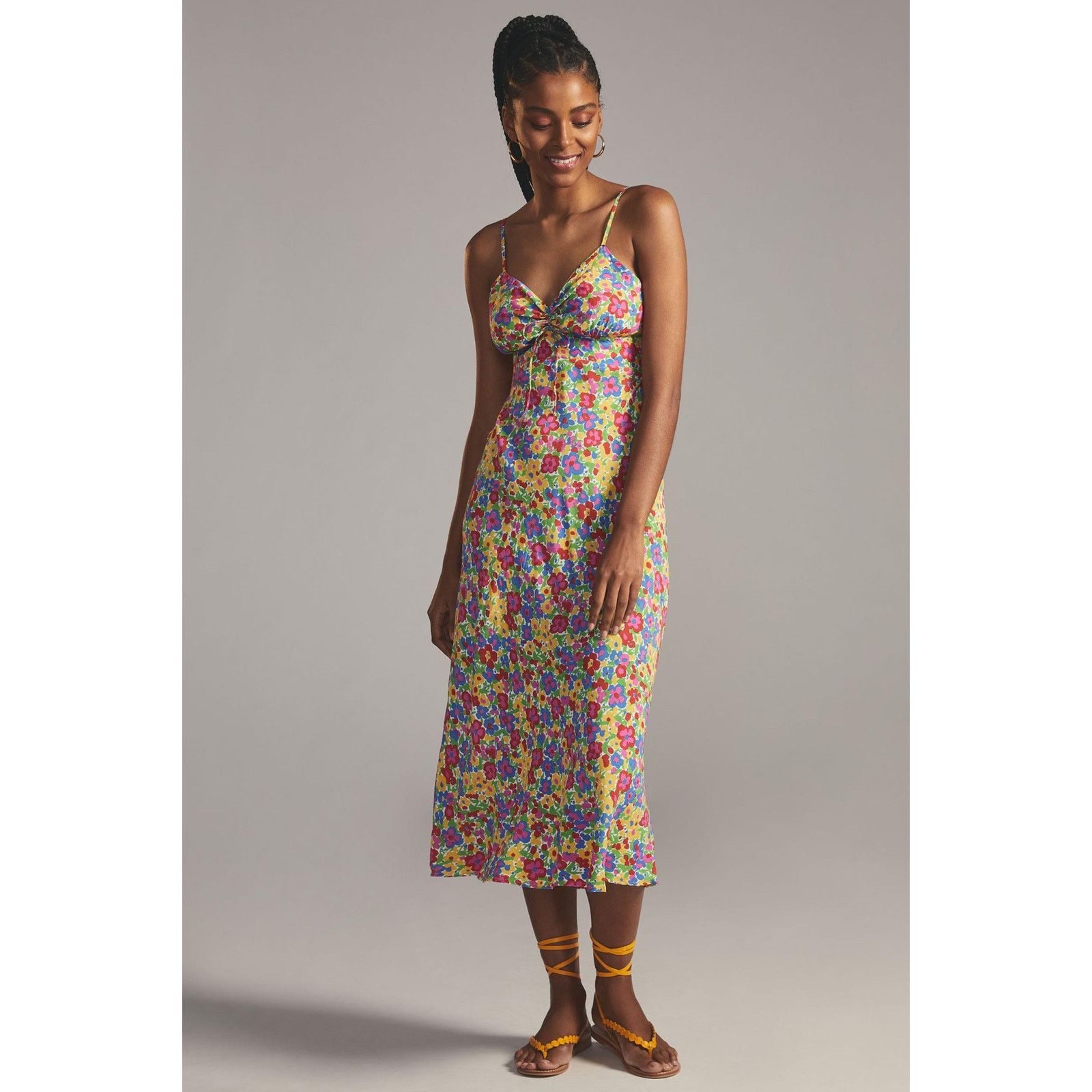 Anthropologie Anthropologie Faithfull the Brand Floral Pop Midi Dress Size M / US 6-8 / IT 42-44 - 2 Thumbnail