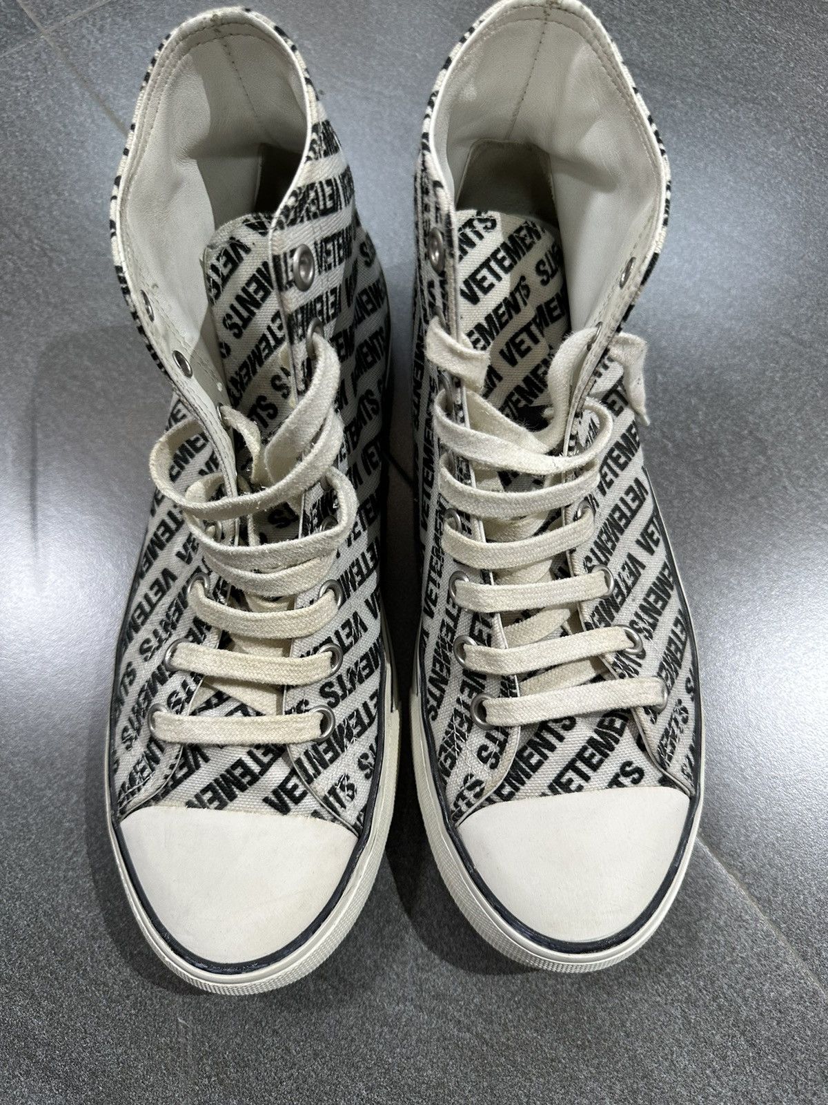 Vetements Vetements All Over High Top Sneaker Size US 7 / EU 40 - 1 Thumbnail
