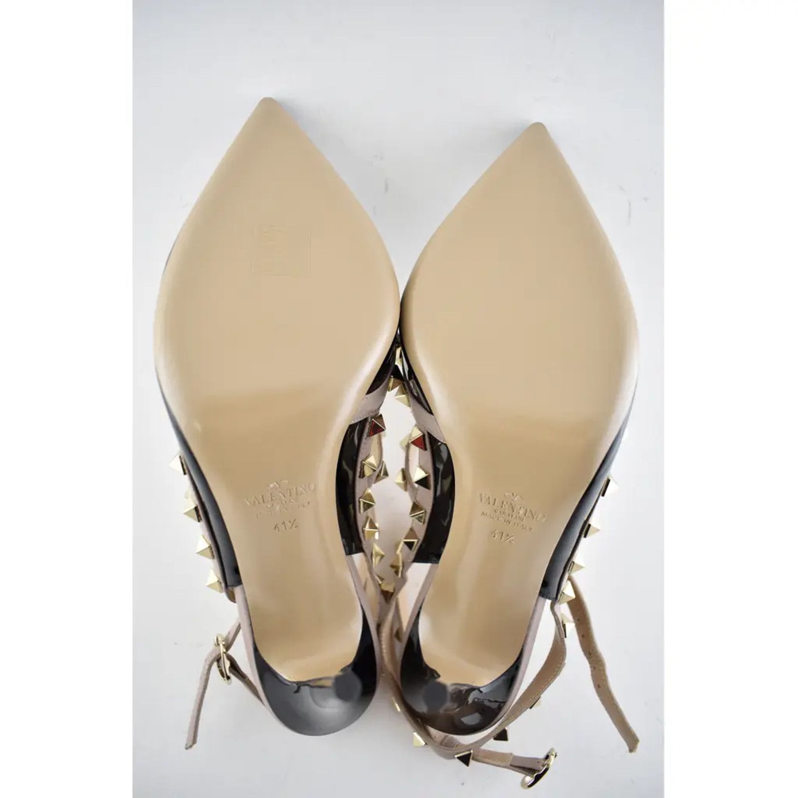 Valentino Rockstud Patent Poudre Ankle T Strap Classic Heel Pump 41.5 Size US 11.5 / IT 41.5 - 12 Thumbnail