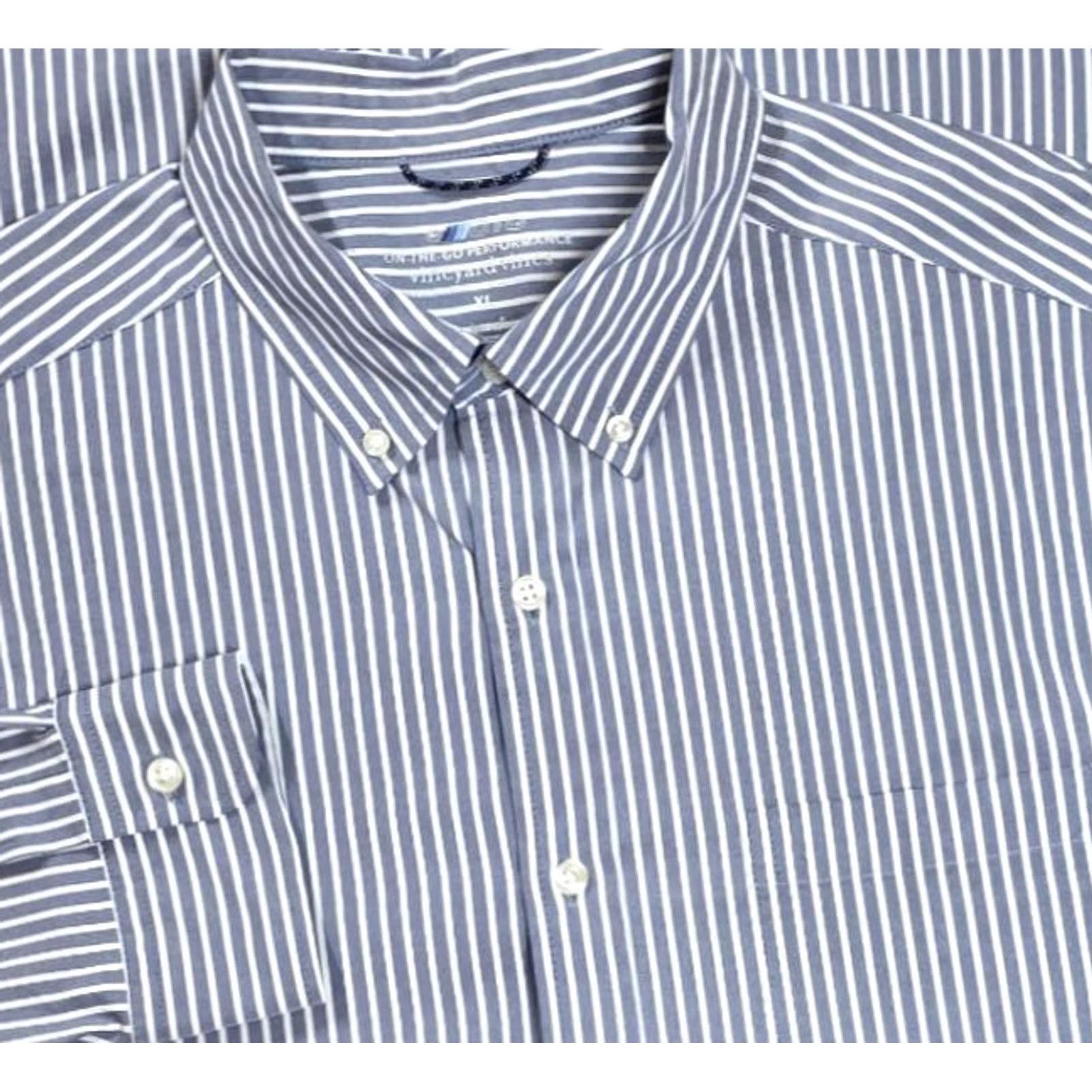 Vineyard Vines Vineyard Vines Shirt Men XL Blue Stripe Button-Up On The Go Performance BRR Shirt Size US XL / EU 56 / 4 - 2 Thumbnail