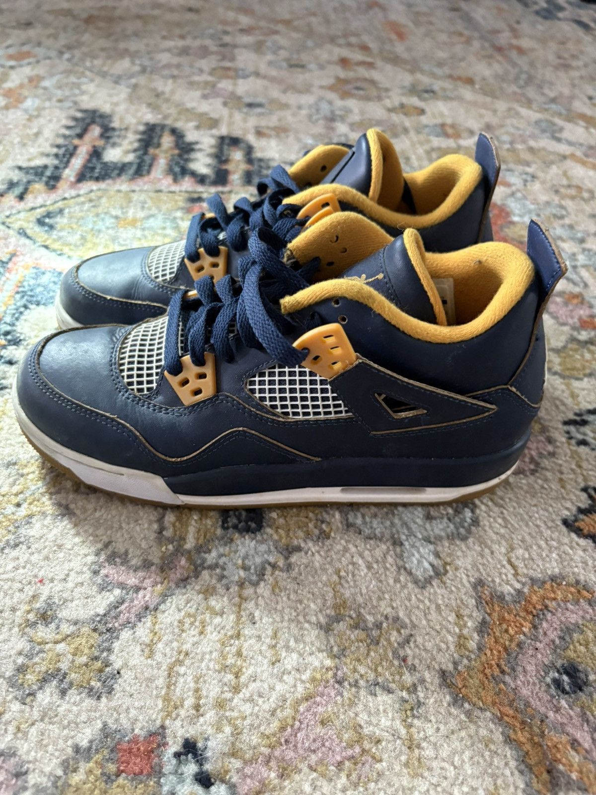 Nike Air Jordan IV 4 Retro “Dunk From Above/Navy Gold” Jordan Brand × Nike Air Jordan 4 Midnight Navy | Grailed main image 3