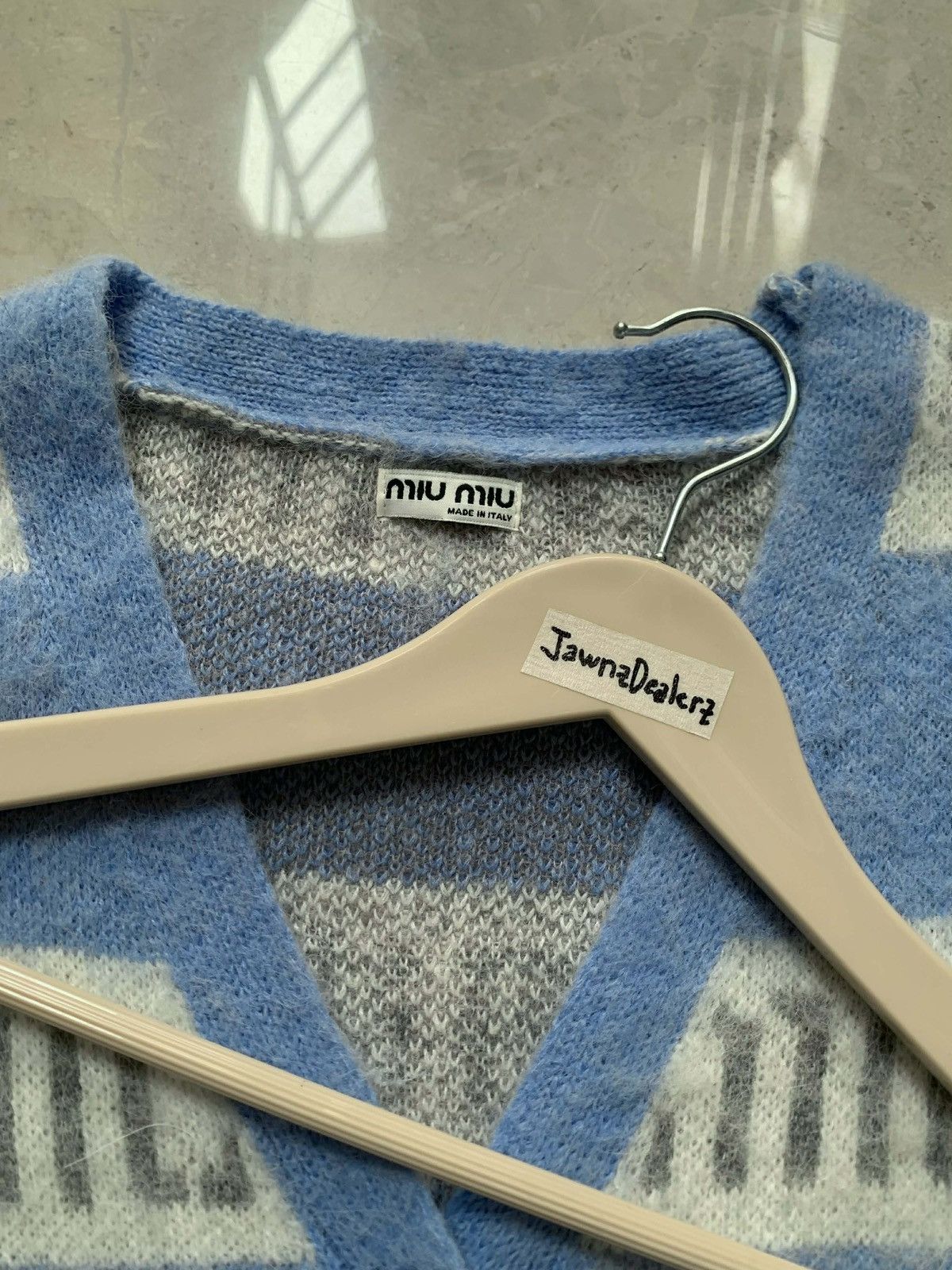 Miu Miu Miu Miu Mohair Intarsia-Logo Cardigan Size M / US 6-8 / IT 42-44 - 3 Thumbnail
