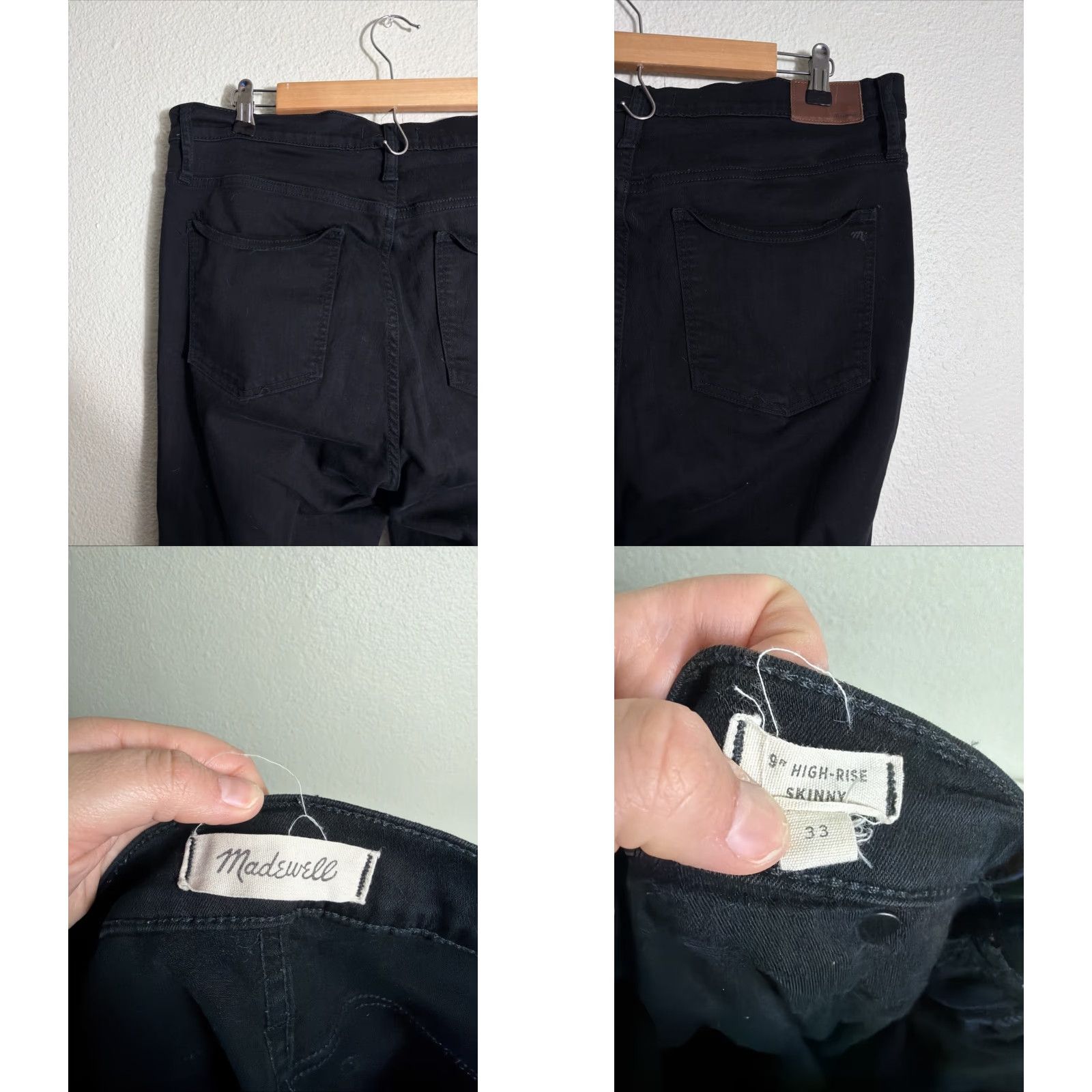 Madewell VINTAGE Madewell 9” High-rise Skinny Jeans Black Womens Size 36x29 Size 25" / US 0 / IT 36 - 9 Thumbnail