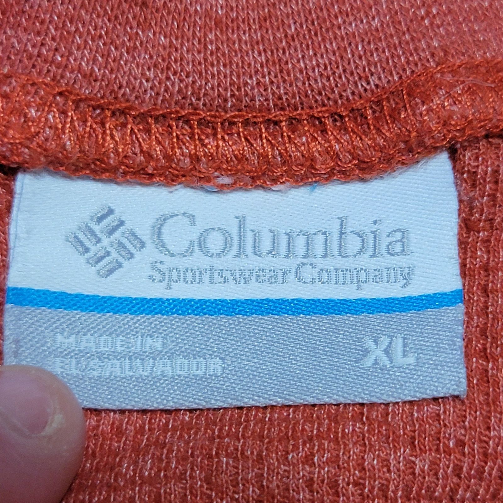 Columbia Columbia LS Waffle Knit Dark Red Unisex Shirt - Size XL Size US XL / EU 56 / 4 - 4 Thumbnail