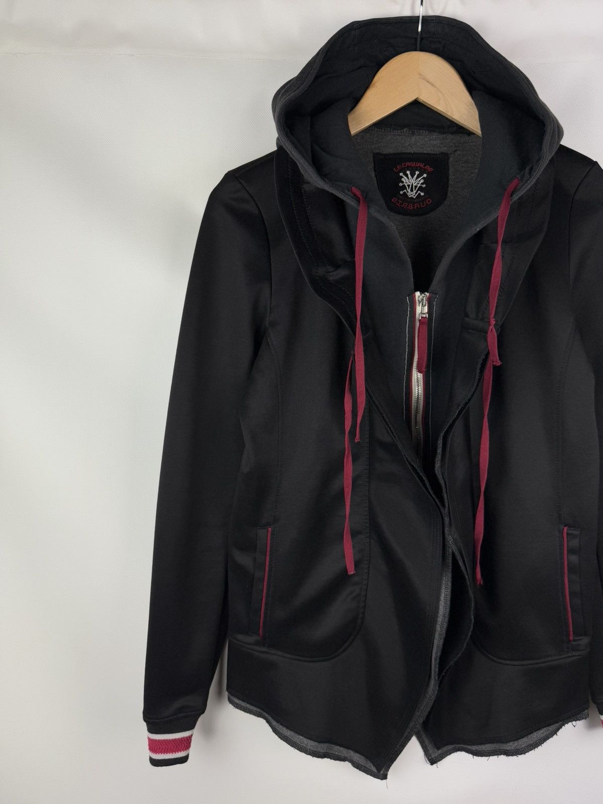 Marithe + Francois Girbaud × Vintage Marithe Francois Girbaud Vintage Avant-garde Full Zip Hoodie Size L / US 10 / IT 46 - 2 Thumbnail