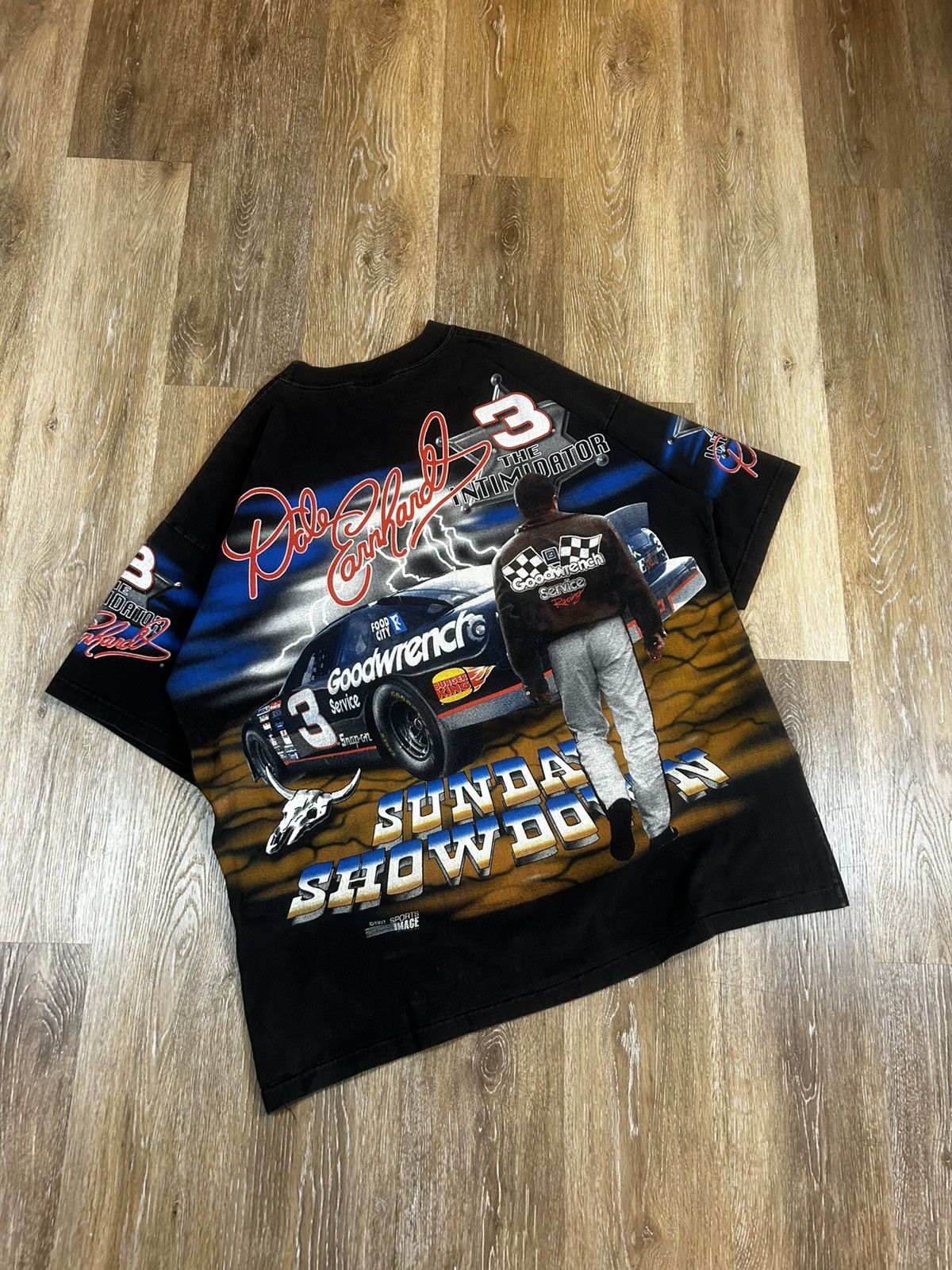 Chase Authentics × NASCAR × Vintage Super sick vintage 90s Dale Earnhardt AOP tee Size US XL / EU 56 / 4 - 6 Thumbnail
