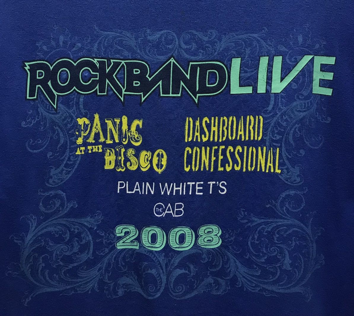 Band Tees × Gildan Vintage Gildan RockBand Live 2008 Shirt Size US M / EU 48-50 / 2 - 5 Thumbnail