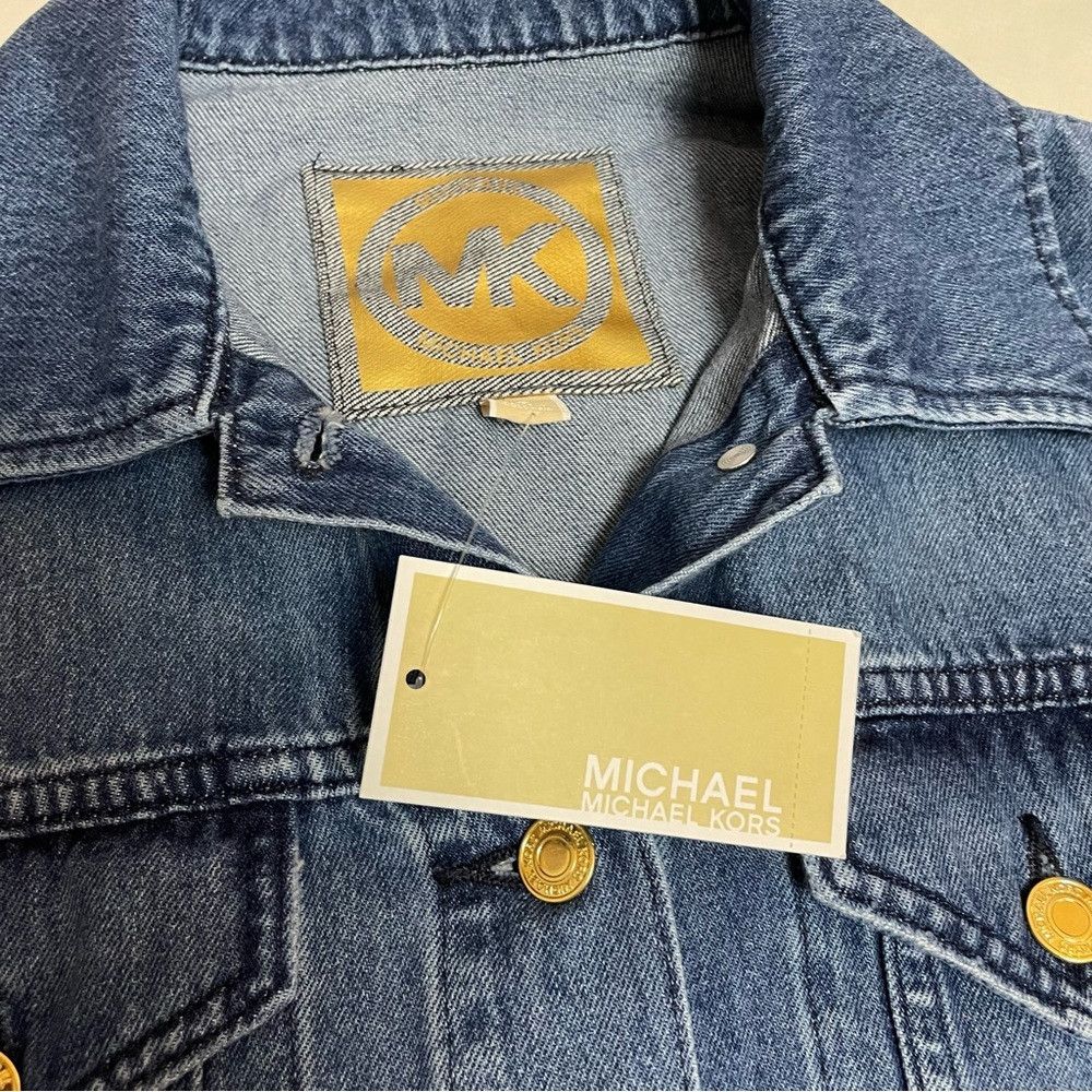 Michael Kors NWT New $130 Michael Kors Denim Frayed Hemline Rivera Blue Size S / US 4 / IT 40 - 5 Thumbnail