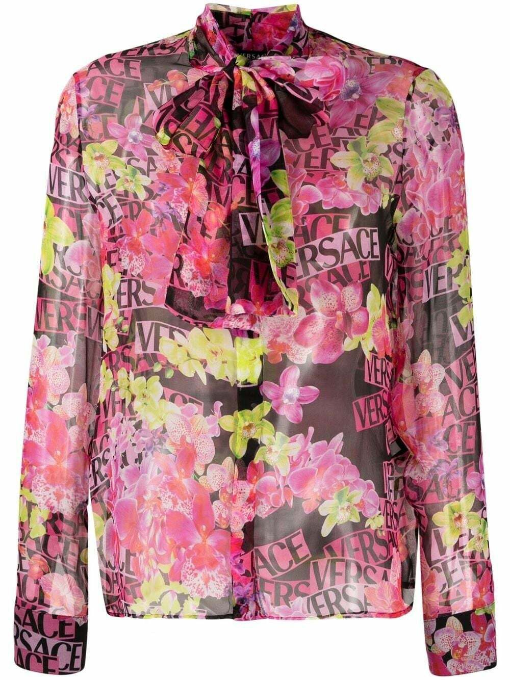 Versace o1y0226 Silk Shirt in Multicolor Size S / US 4 / IT 40 - 1 Thumbnail