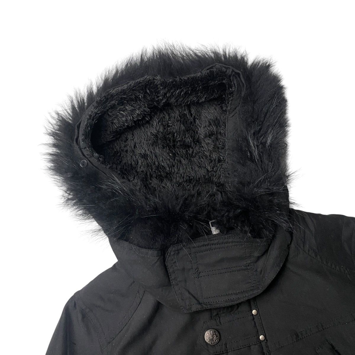 Le Grande Bleu (L.G.B.) 2000's ClubClub Fur Faux Parka Jacket Size US M / EU 48-50 / 2 - 3 Thumbnail