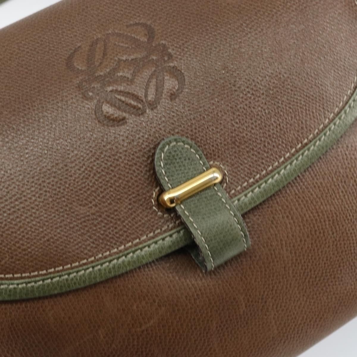 Loewe Loewe Anagram Leather Shoulder Bag Gold Size ONE SIZE - 2 Thumbnail