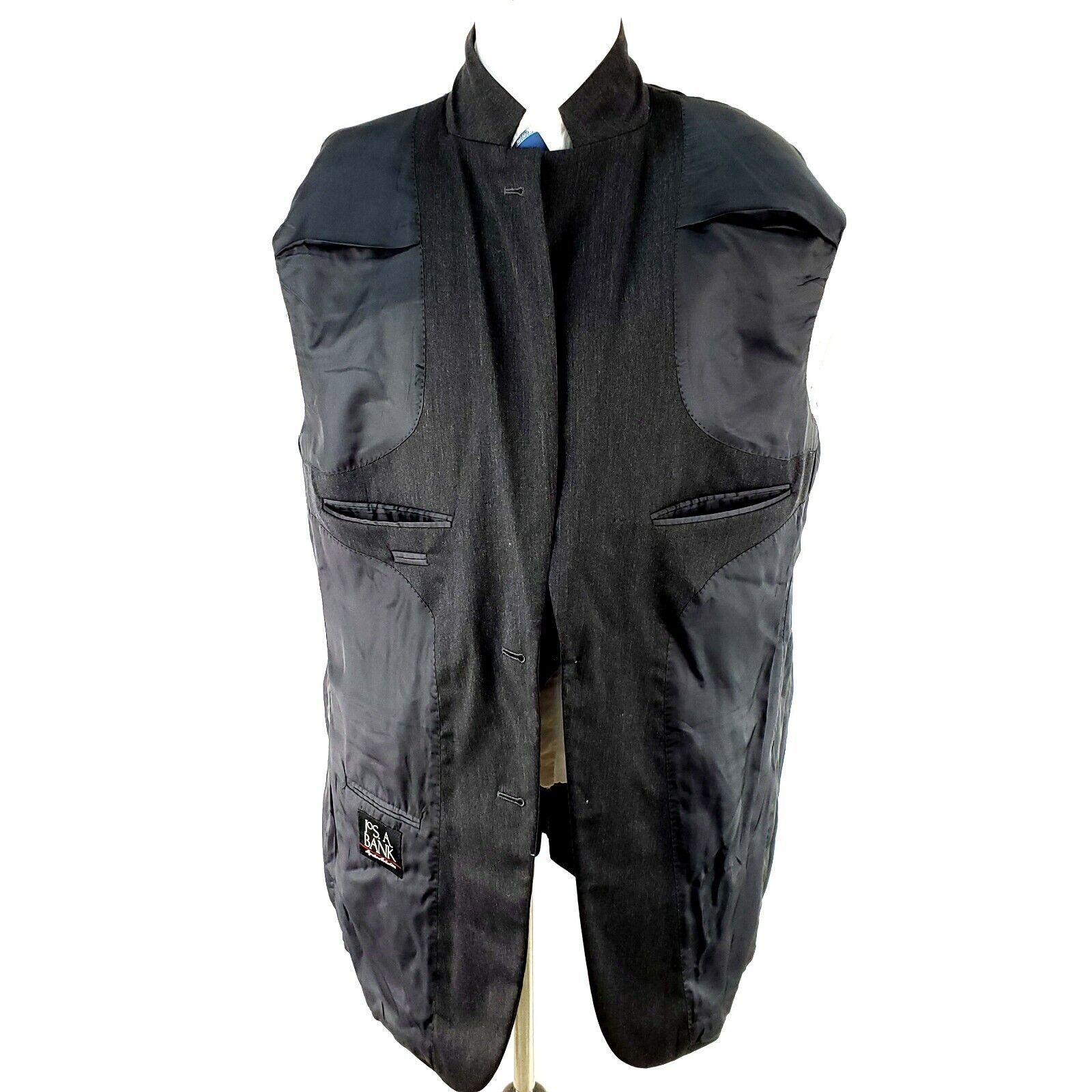 Jos. A. Bank Jos A Bank Signature Wool 2 Button Blazer 42L Gray Sport Coa Size 42L - 11 Thumbnail