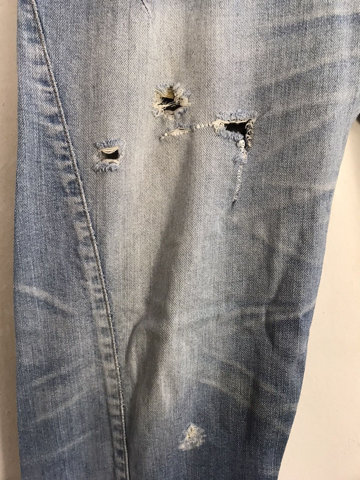 Designer Tete Homme Issey Miyake Cargo Bondage Denim Jeans Pants Size US 33 - 17 Thumbnail