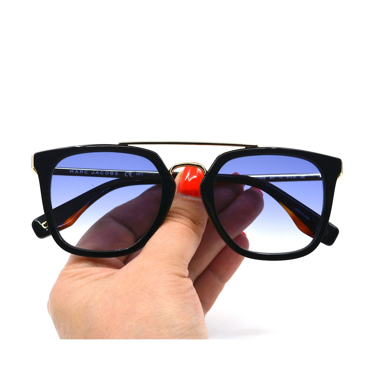 Marc Jacobs NEW MARC JACOBS MJ270/S BLACK/GOLD BLUE GRADIENT SUNGLASSES Size ONE SIZE - 12 Thumbnail