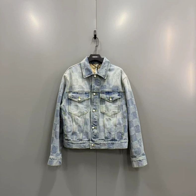 Louis Vuitton Louis Vuitton Fei Dong Co-branded Blue Plaid Worn-Out Deni Size US L / EU 52-54 / 3 - 1 Thumbnail