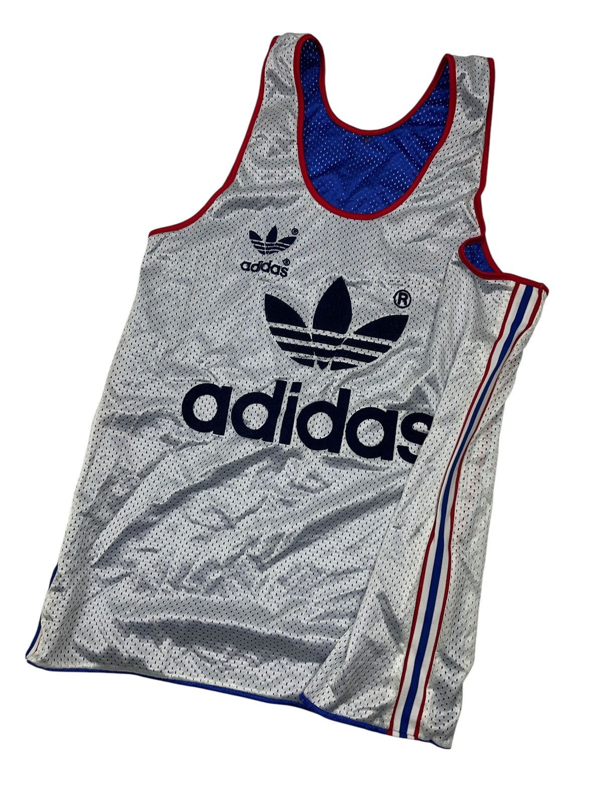 Adidas × NBA × Vintage Vintage 80s Adidas Reversible France Basketball Jersey Size US L / EU 52-54 / 3 - 2 Thumbnail