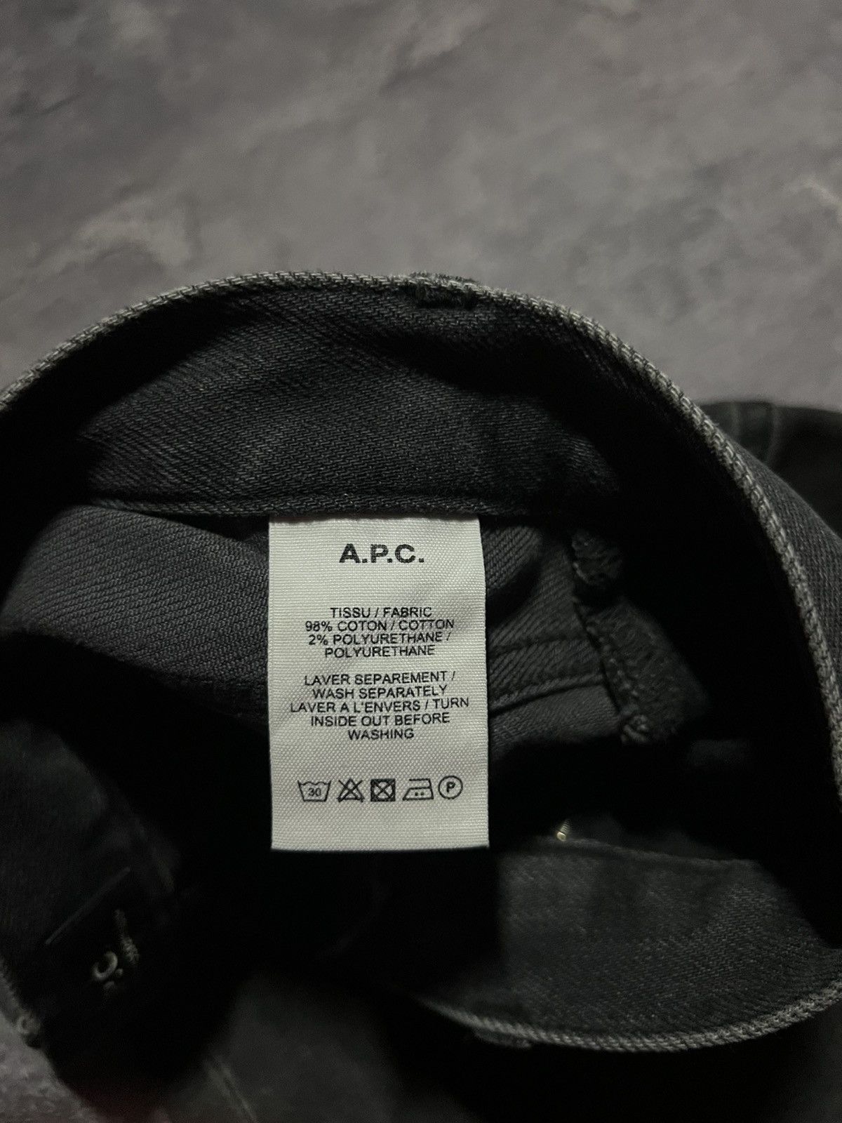 A.P.C. Vintage A.P.C Washed Black Denim Pants Jeans Streetwear Size US 33 - 5 Thumbnail