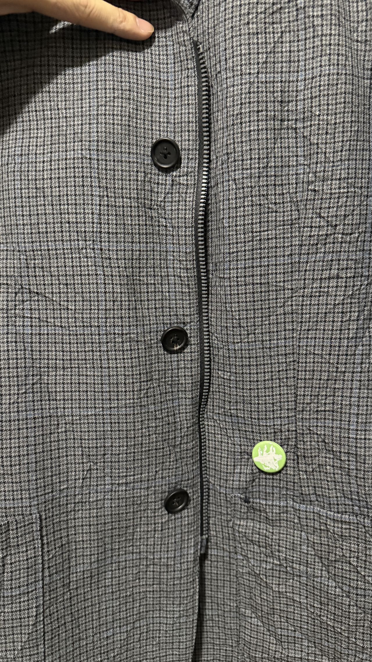 Sophnet. × uniform experiment Sophnet wool ISSEY-Wrinkled effect riri Zipper 3B Jacket L Size 38R - 11 Thumbnail