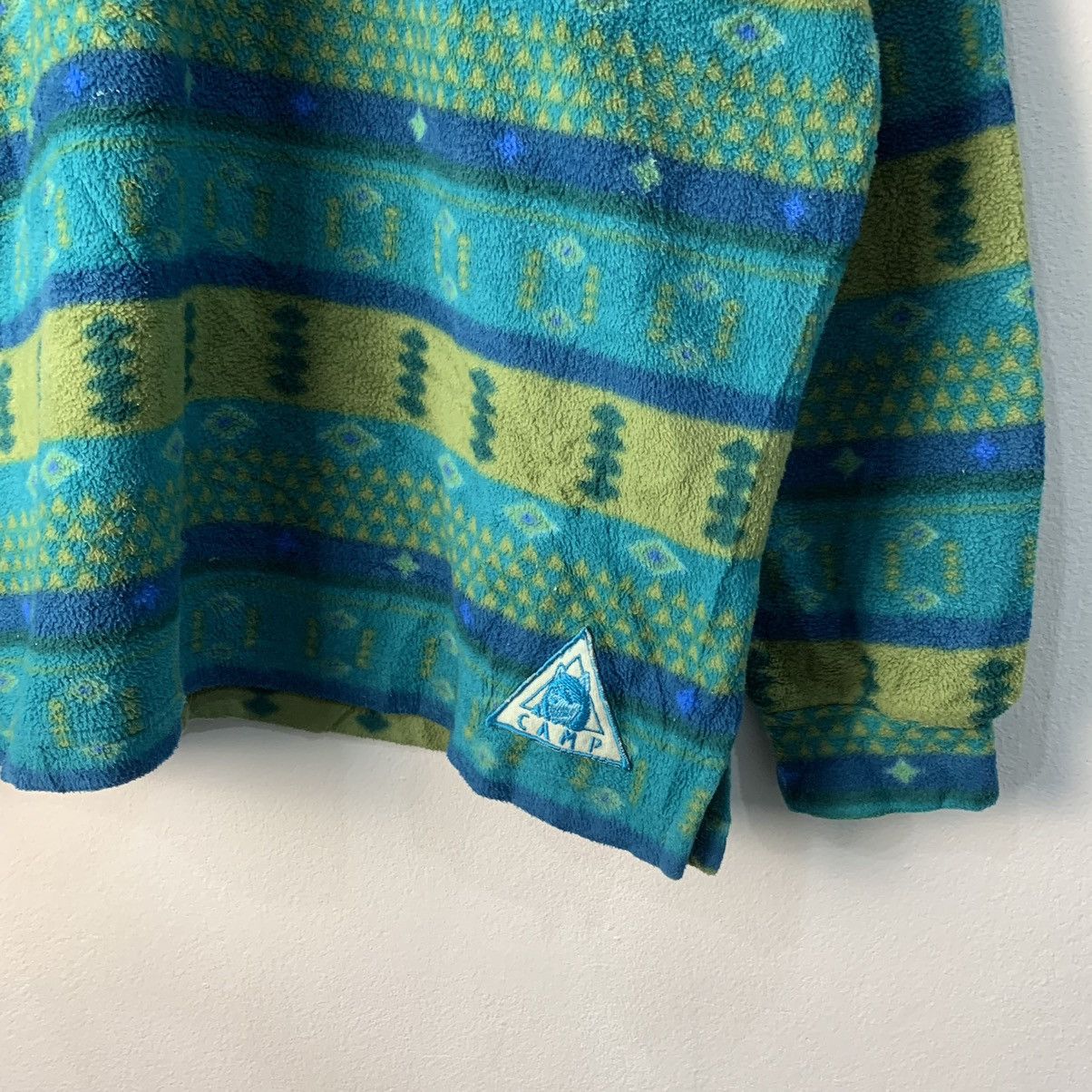 Japanese Brand Camp Fleece Half Button Sweatshirt Navajo Fleece Size US L / EU 52-54 / 3 - 4 Thumbnail