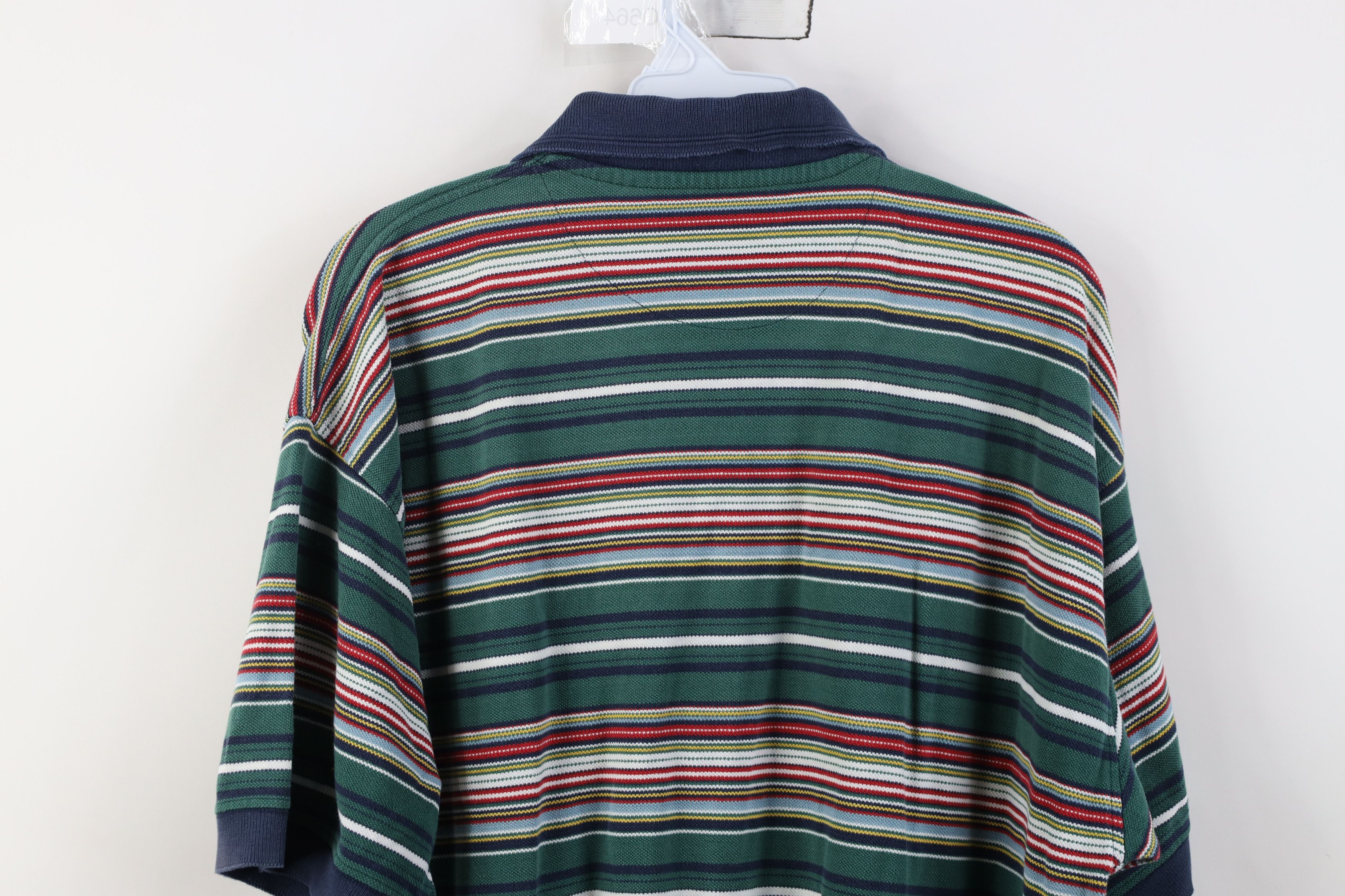 Vintage Vintage 90s Streetwear Striped Knit Collared Golf Polo Shirt Size US XL / EU 56 / 4 - 9 Thumbnail