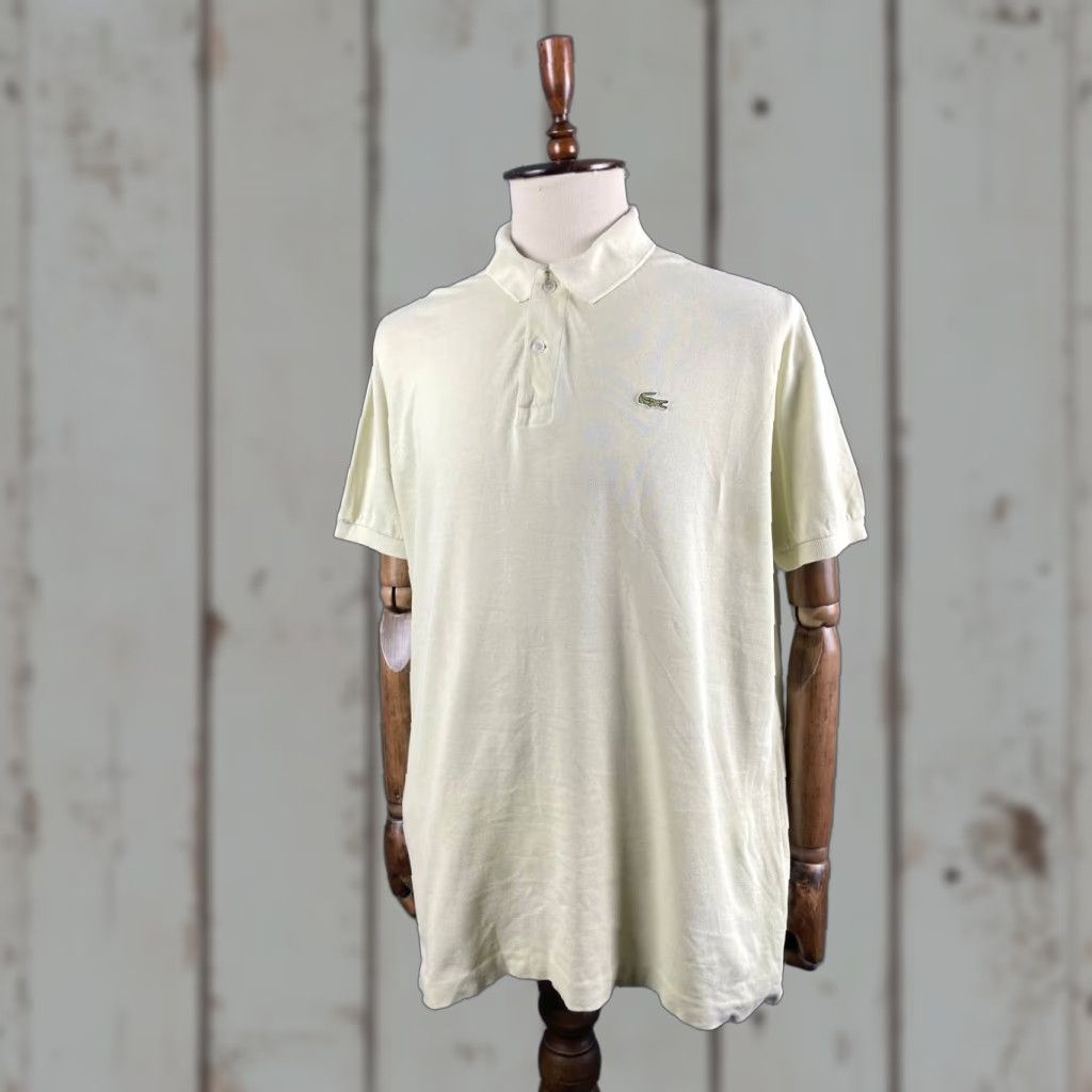 Lacoste Lacoste Polo Shirt Mens Size 8 Ivory Cotton Short Sleeve Button Up Shirt Size US M / EU 48-50 / 2 - 1 Thumbnail