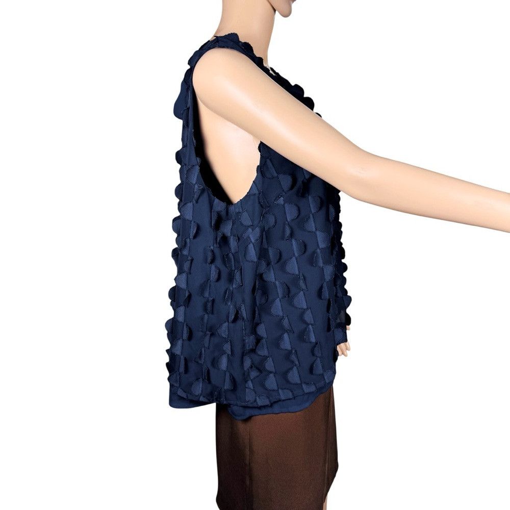 Other Maeve Anthropologie Dimensional Navy Sleeveless Blouse Size Size XL / US 12-14 / IT 48-50 - 4 Thumbnail