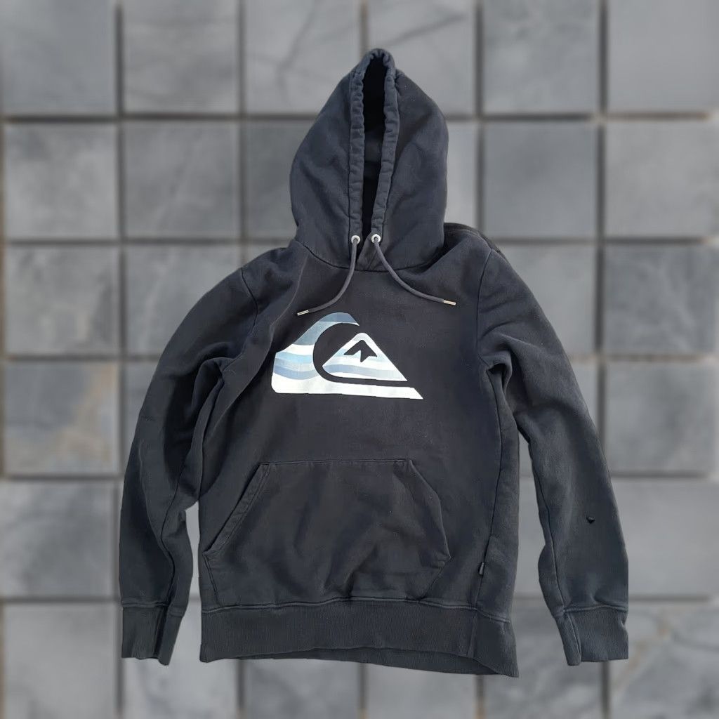 Quiksilver Quicksilver Hoodie Men S Black Pullover Hooded Beach Outdoor Small Size US S / EU 44-46 / 1 - 1 Thumbnail