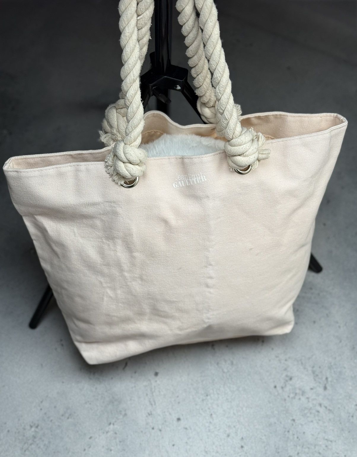 Archive Jean Paul Gaultier Rare Powder Rope Tote Beach Bag