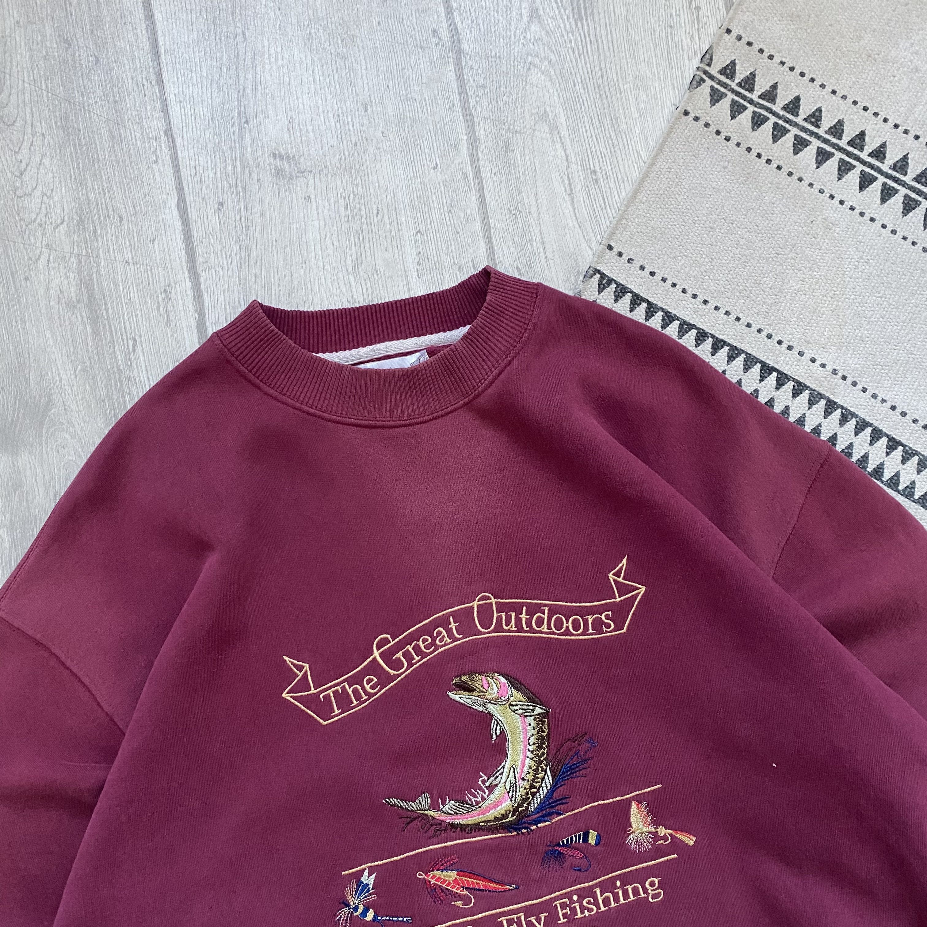 Carhartt Vintage 80s Great outdoors Fishing heavy boxy sweatshirt Size US M / EU 48-50 / 2 - 2 Thumbnail